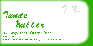 tunde muller business card